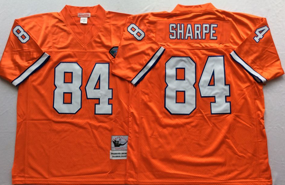Men NFL Denver Broncos #84 Shappe orange Mitchell Ness jerseys